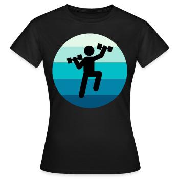Aquagym Aquagym Fitness aquatique Piscine - T-shirt Femme - noir - Devant - AI Model Female 172 dark (172cm)