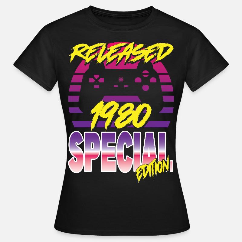 Released 1980 - Frauen T-Shirt - Schwarz
