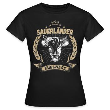 Sauerland kuhlness - Women's T-Shirt - black - Front - AI Model Female 172 dark (172cm)