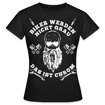 BIKER WERDEN NICHT GRAU - Frauen T-Shirt - Schwarz - Vorne - AI Model Female 172 dark (172cm)