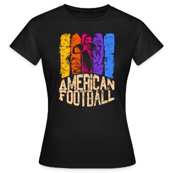 Football américain Couleur Widereceiver - T-shirt Femme - noir - Devant - AI Model Female 172 dark (172cm)