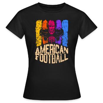 Joueur de couleur de football américain 2 - T-shirt Femme - noir - Devant - AI Model Female 172 dark (172cm)