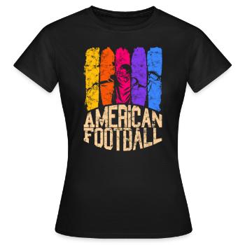 Quarterback couleur de football américain - T-shirt Femme - noir - Devant - AI Model Female 172 dark (172cm)