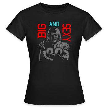 Football américain grand et sexy - T-shirt Femme - noir - Devant - AI Model Female 172 dark (172cm)
