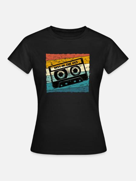 Retro Cassette - Frauen T-Shirt - Schwarz