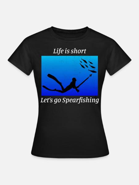 Speerfischen Speerfischen Speerfischer Fischen - Frauen T-Shirt - Schwarz