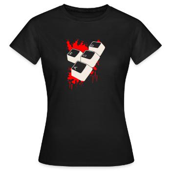 Bloody Gamer WASD - Women's T-Shirt - black - Front - AI Model Female 172 dark (172cm)