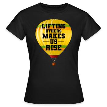 Montgolfière Montgolfière Montgolfière - T-shirt Femme - noir - Devant - AI Model Female 172 dark (172cm)