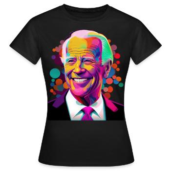 Président souriant - T-shirt Femme - noir - Devant - AI Model Female 172 dark (172cm)