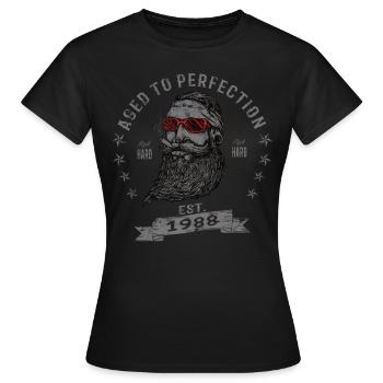 1988 Birthday Aged to perfection Old Man - Women's T-Shirt - black - Front - AI Model Female 172 dark (172cm)