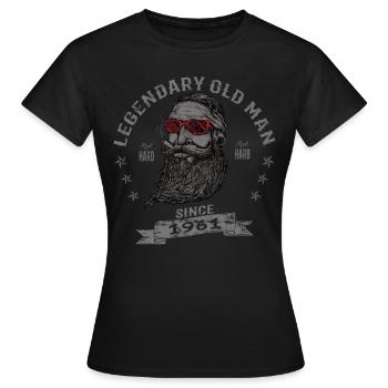 1961 Geburtstag Legendary Old Man - Frauen T-Shirt - Schwarz - Vorne - AI Model Female 172 dark (172cm)