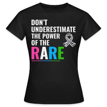 Sensibilisation aux maladies rares - T-shirt Femme - noir - Devant - AI Model Female 172 dark (172cm)