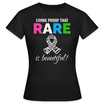 Sensibilisation aux maladies rares Rare is Beautiful - T-shirt Femme - noir - Devant - AI Model Female 172 dark (172cm)