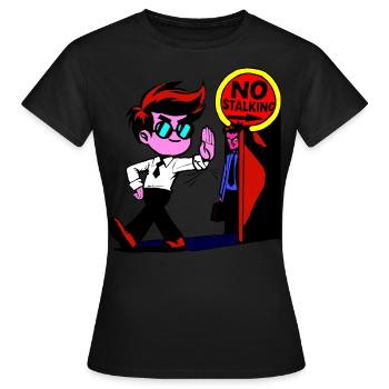 Pas de harcèlement - T-shirt Femme - noir - Devant - AI Model Female 172 dark (172cm)