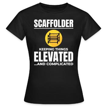 Scaffolder Scaffold Builder Scaffolding Platform - Women's T-Shirt - black - Front - AI Model Female 172 dark (172cm)