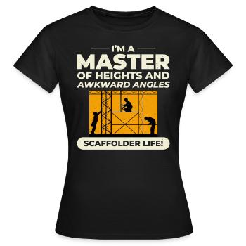 Scaffolder Scaffold Builder Scaffolding Platform - Women's T-Shirt - black - Front - AI Model Female 172 dark (172cm)
