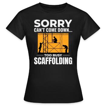 Scaffolder Scaffold Builder Scaffolding Platform - Women's T-Shirt - black - Front - AI Model Female 172 dark (172cm)