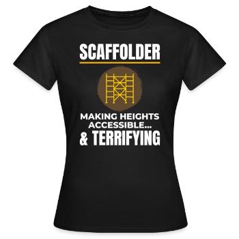Scaffolder Scaffold Builder Scaffolding Platform - Women's T-Shirt - black - Front - AI Model Female 172 dark (172cm)