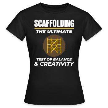Scaffolder Scaffold Builder Scaffolding Platform - Women's T-Shirt - black - Front - AI Model Female 172 dark (172cm)