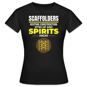 Scaffolder Scaffold Builder Scaffolding Platform - Women's T-Shirt - black - Front - AI Model Female 172 dark (172cm)
