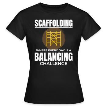 Scaffolder Scaffold Builder Scaffolding Platform - Women's T-Shirt - black - Front - AI Model Female 172 dark (172cm)