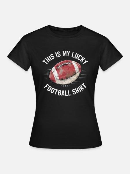 This Is My Lucky Football Shirt - Frauen T-Shirt - Schwarz