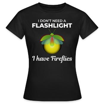 Fireflies Firefly Lightning Bug Insect Collector - Women's T-Shirt - black - Front - AI Model Female 172 dark (172cm)