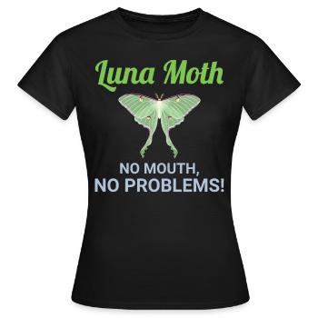 Luna Motte Nachtaktives Tier Insektensammler - Frauen T-Shirt - Schwarz - Vorne - AI Model Female 172 dark (172cm)