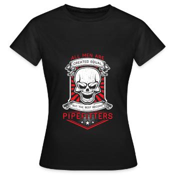 Pipelayer Pipe Fitter Installer Installer - Women's T-Shirt - black - Front - AI Model Female 172 dark (172cm)