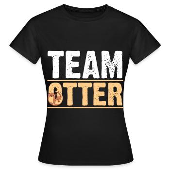 Seeotter Fischotter Otter - Frauen T-Shirt - Schwarz - Vorne - AI Model Female 172 dark (172cm)