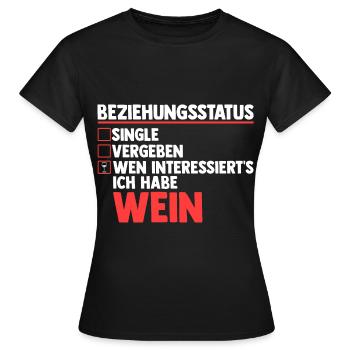 Beziehungsstatus Ich Mit Dir Du Mit Mir Wir Mit We - Frauen T-Shirt - Schwarz - Vorne - AI Model Female 172 dark (172cm)