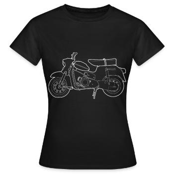 DS50 / Schwalbenfahrer / Ostalgie / Mofa Oldtimer - T-shirt Femme - noir - Devant - AI Model Female 172 dark (172cm)