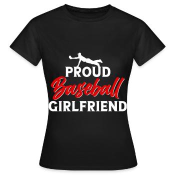 Baseball Spieler Baseball Spielerin Baseball Team - Frauen T-Shirt - Schwarz - Vorne - AI Model Female 172 dark (172cm)