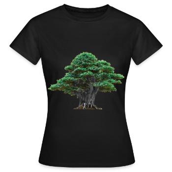 Asien Japan Baum Japanisch Flora Natur Bäume - Frauen T-Shirt - Schwarz - Vorne - AI Model Female 172 dark (172cm)