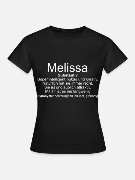 Name Definition Melissa - Frauen T-Shirt - Schwarz