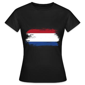 Pays-Bas Pavillon - T-shirt Femme - noir - Devant - AI Model Female 172 dark (172cm)
