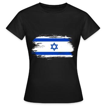 Israel Flagge - Frauen T-Shirt - Schwarz - Vorne - AI Model Female 172 dark (172cm)