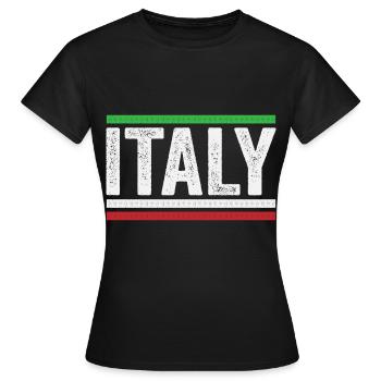 Italy - Italian Italian - Women's T-Shirt - black - Front - AI Model Female 172 dark (172cm)