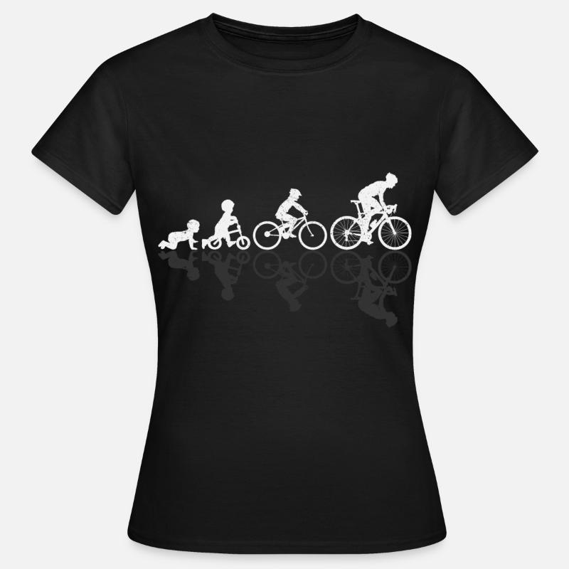 Cyclistes Evolution Ombre Vélo Vélo - T-shirt Femme - noir