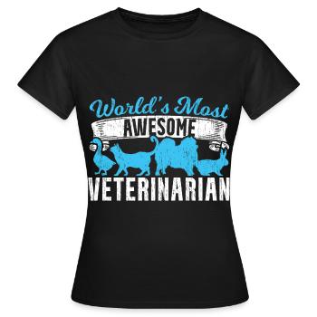 Weltbester Tierarzt - Frauen T-Shirt - Schwarz - Vorne - AI Model Female 172 dark (172cm)