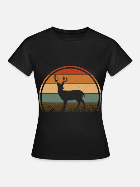 Reh - Frauen T-Shirt - Schwarz