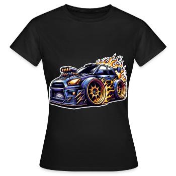 Voiture de sport tuning voiture - T-shirt Femme - noir - Devant - AI Model Female 172 dark (172cm)