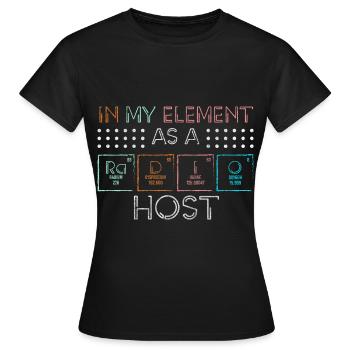 Radio Music Voice Channel - Women's T-Shirt - black - Front - AI Model Female 172 dark (172cm)