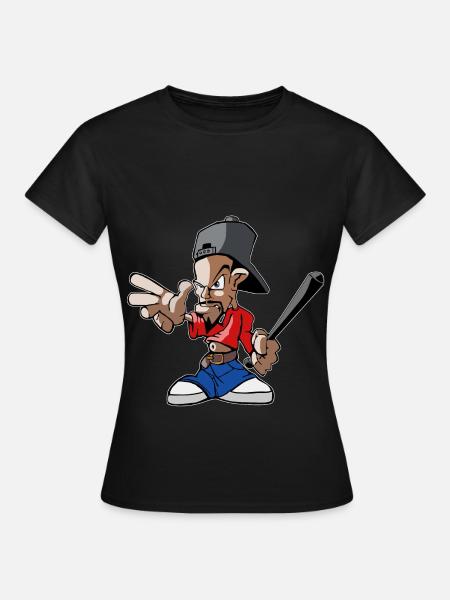 Gangster Graffiti - Frauen T-Shirt - Schwarz