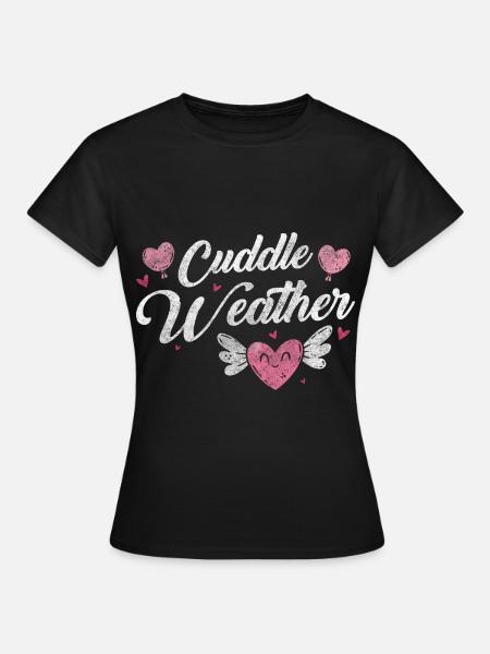 Beziehung Partner Kuschelig Zärtlichkeit - Frauen T-Shirt - Schwarz