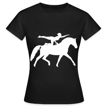 Voltigier Chevaux Équestres Voltige - T-shirt Femme - noir - Devant - AI Model Female 172 dark (172cm)