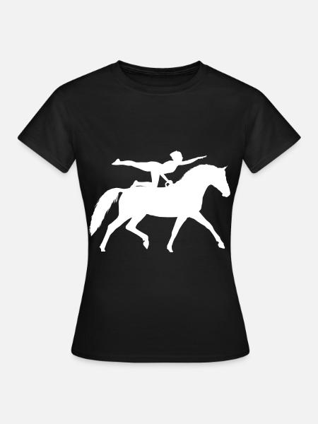 Voltigier Chevaux Équestres Voltige - T-shirt Femme - noir