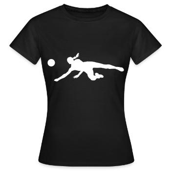 Volleyball Volley-ball féminin Volley-ball masculin - T-shirt Femme - noir - Devant - AI Model Female 172 dark (172cm)