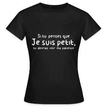 Patience - T-shirt Femme - noir - Devant - AI Model Female 172 dark (172cm)