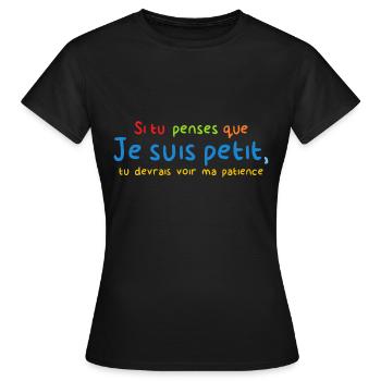 Patience Forte - T-shirt Femme - noir - Devant - AI Model Female 172 dark (172cm)